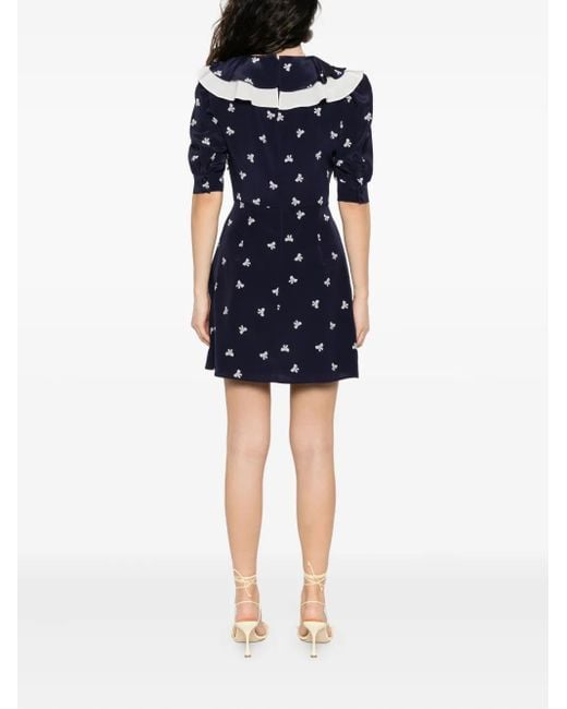 Short Dresses Alessandra Rich de color Blue