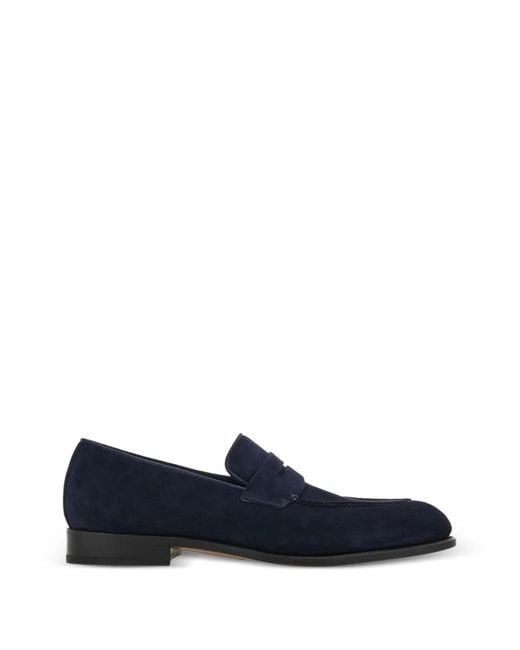 Ferragamo Blue Tramezza Penny Loafers for men