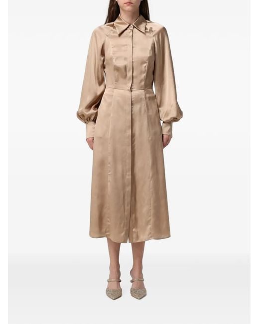 CRI.DA Natural Windsor Satin-Finish Midi Dress