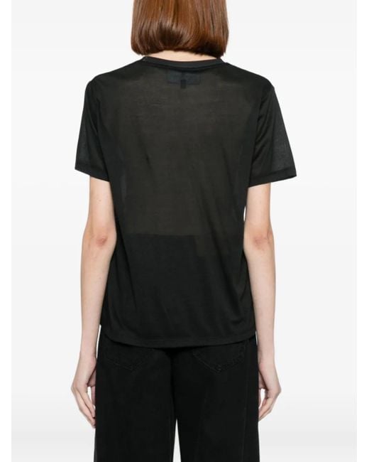 Camiseta con estampado brillante Cynthia Rowley de color Black