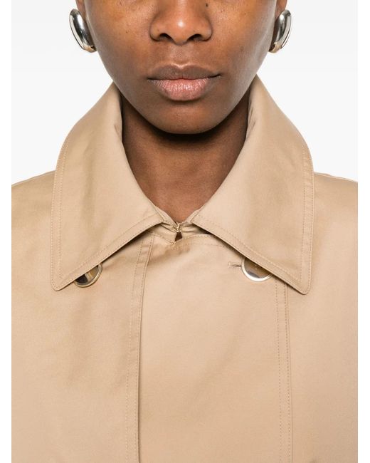 Twinset Natural Double Breasted Gabardine Trench Coat