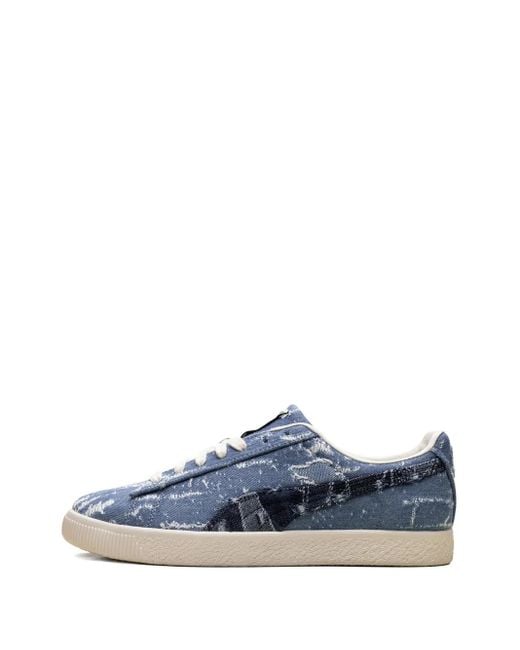 PUMA Blue Clyde "Faded Denim/Frosted Ivory" Sneakers for men
