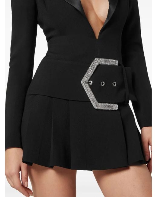 Philipp Plein ビジュートリム ミニドレス Black