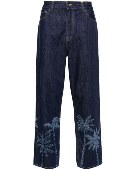 Vaqueros Rectos Con Estampado Gráfico Alanui de hombre de color Blue