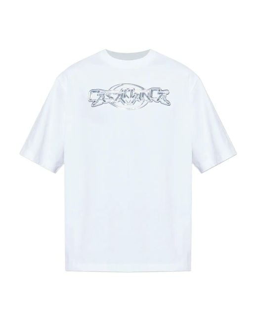 Casablanca White Oversized T-Shirt for men