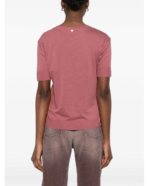 Herno Pink Lyocell Cotton Polyester T-Shirt