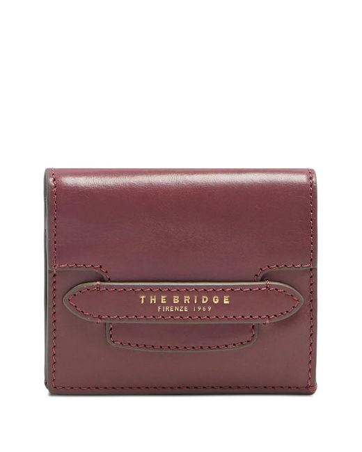 The Bridge Purple Lucrezia Logo-Print Leather Wallet