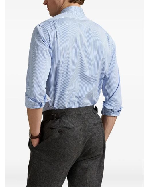 Polo Ralph Lauren Overhemd Met Geborduurd Logo in het Blue voor heren