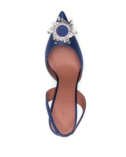 Zapatos Begum con tacón de 95 mm AMINA MUADDI de color Blue