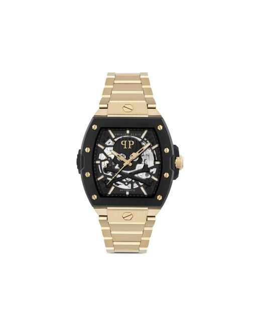 Philipp Plein Black The $Keleton 2.0 Watch for men
