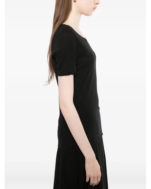 Yohji Yamamoto Black Cotton Jersey T-Shirt