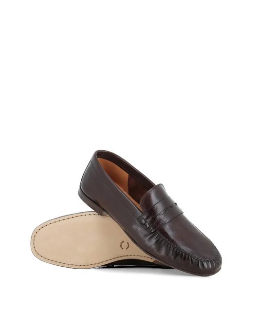 Alberto Fasciani White Mocassins En Cuir À Entaille Penny for men