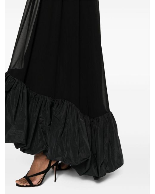 Robe longue à design superposé Pinko en coloris Black