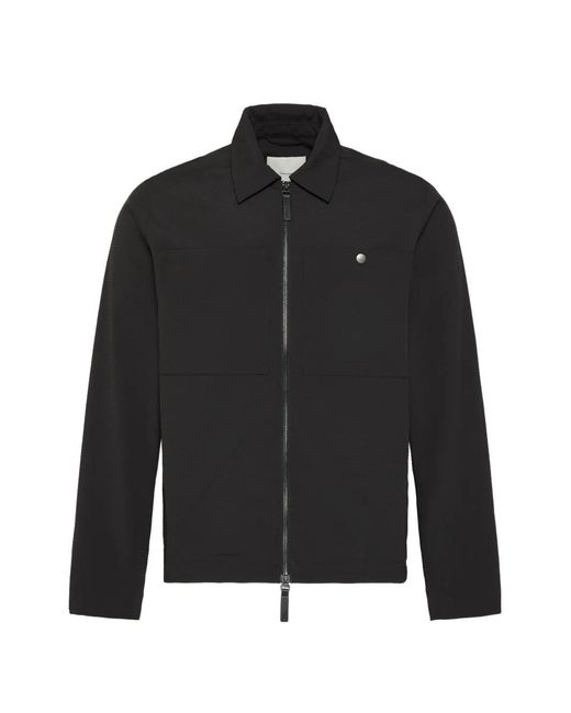 Calvin Klein Black Panelled Shirt Jacket for men