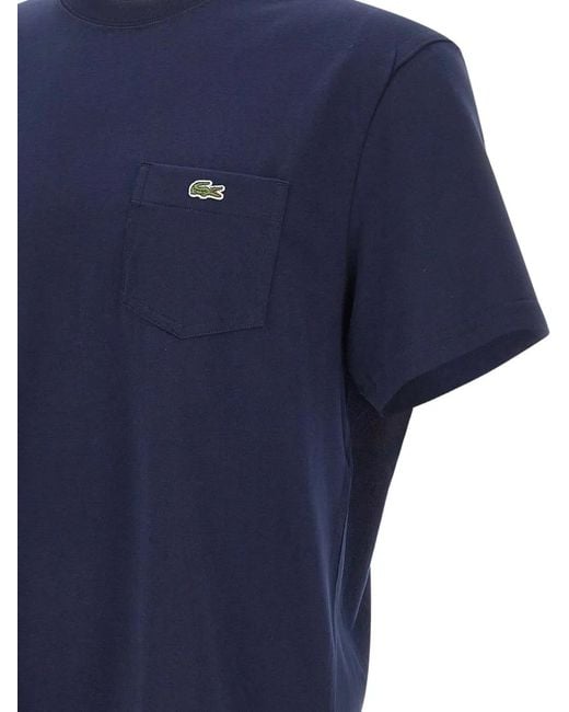 Lacoste Blue Logo-Patch T-Shirt for men