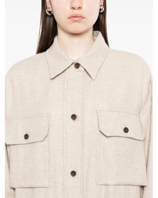 N.Peal Cashmere Natural Chest Pockets Jacket