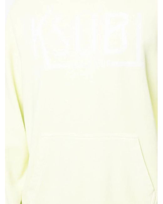 Ksubi White Logo-Print Cotton Hoodie for men
