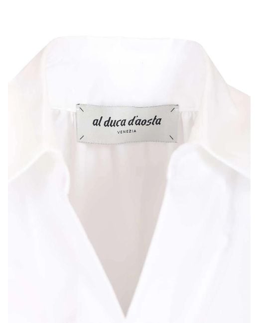 Al Duca D'aosta White Aletta Short Sleeve Shirt