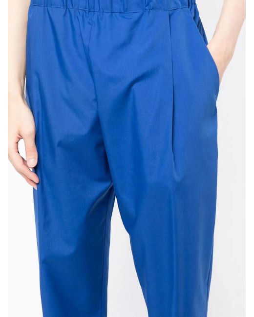 Laneus Blue Straight-Leg Cotton Trousers for men
