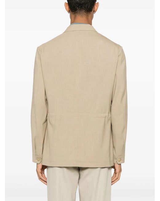Canali Natural Single-Breasted Blazer for men