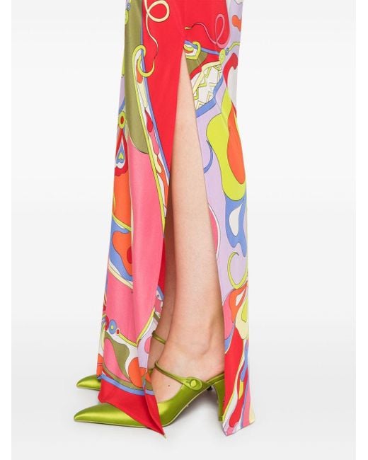 Emilio Pucci White Orchidee-Print Dress