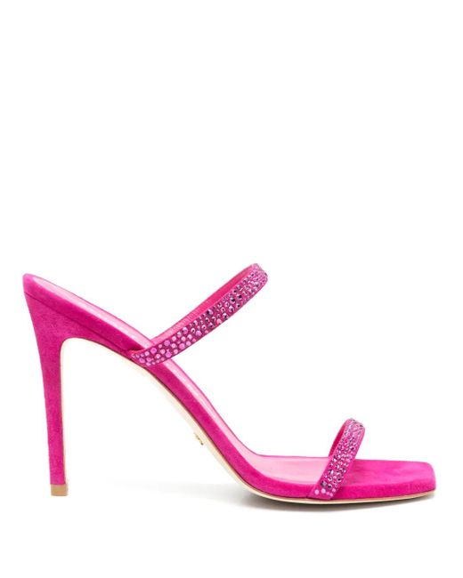Stuart Weitzman Pink Aleena Royale Suede Sandals