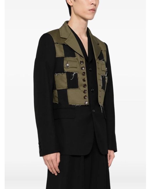 Comme des Garçons Black Patchwork Blazer for men