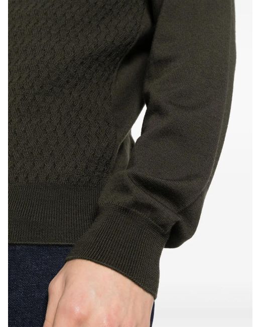 Polo En Laine Vierge Corneliani pour homme en coloris Black