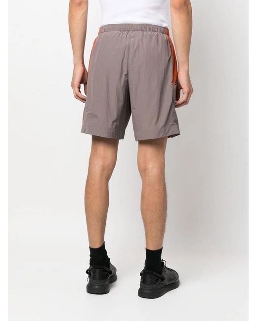 Y-3 Gray Logo Running Shorts for men
