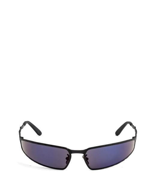 Kuboraum Blue H34 Geometric-Frame Sunglasses
