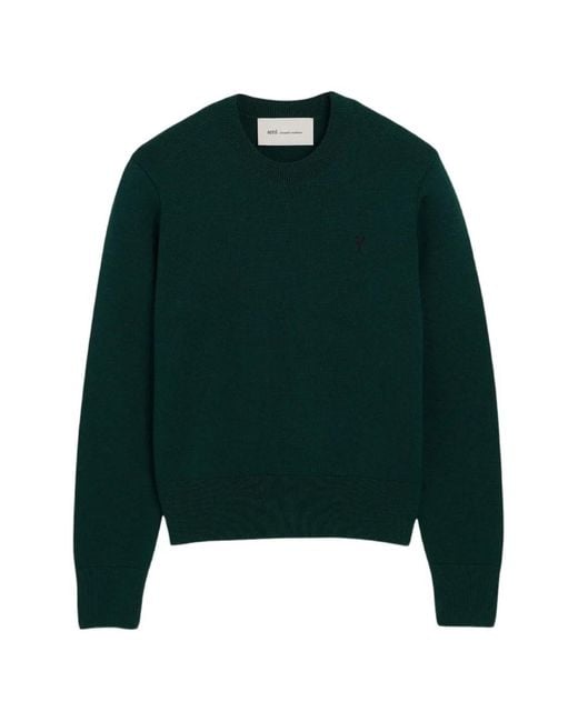 AMI Green Ami De Coeur Jumper