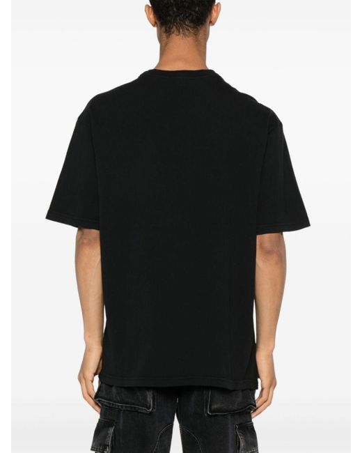 Agolde Black Organic-cotton T-shirt for men