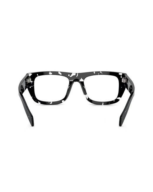 Prada Black Tortoiseshell Rectangle-Frame Glasses