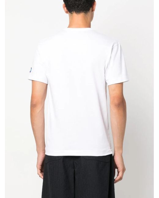 COMME DES GARÇONS PLAY White Logo-Patch Cotton T-Shirt