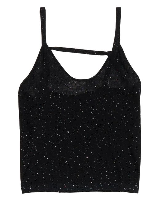 Bimba Y Lola Black Sparkly Embellished Camisole