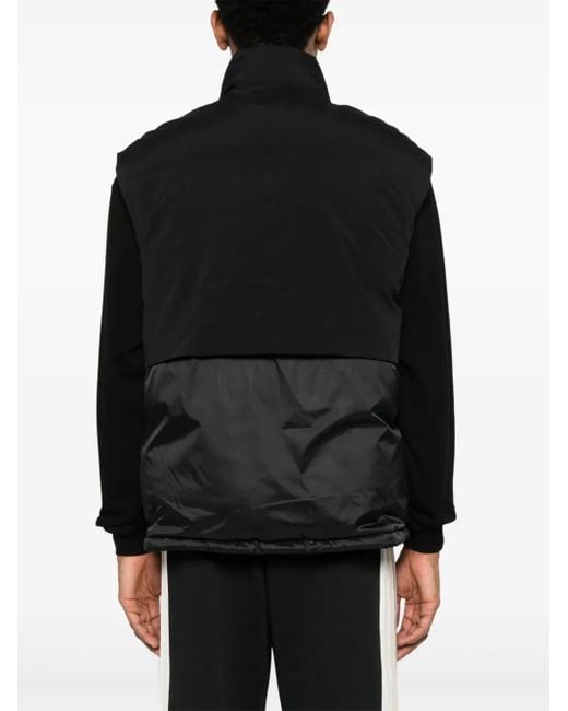 Represent Black Layered Puffer Gilet for men