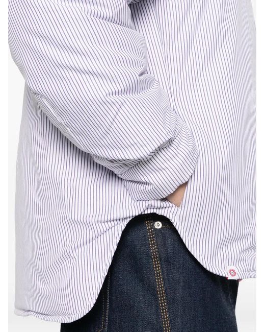 Charles Jeffrey White Striped Puffer Jacket