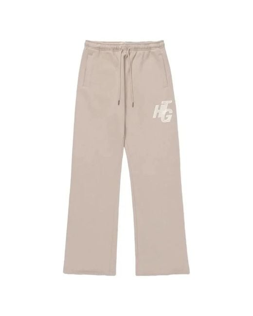 Honor The Gift White Cotton Elasticated-Waist Track Pants for men