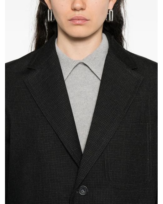 Sofie D'Hoore Black Checked Wool Blazer