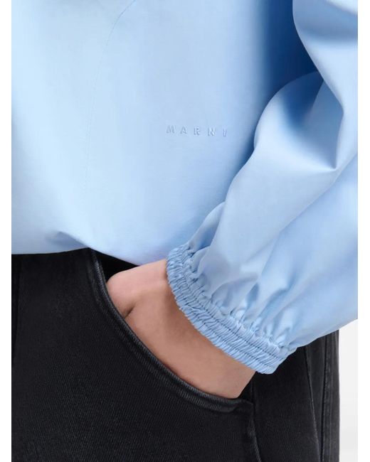 Marni Blue Chemise À Col Cheminée for men