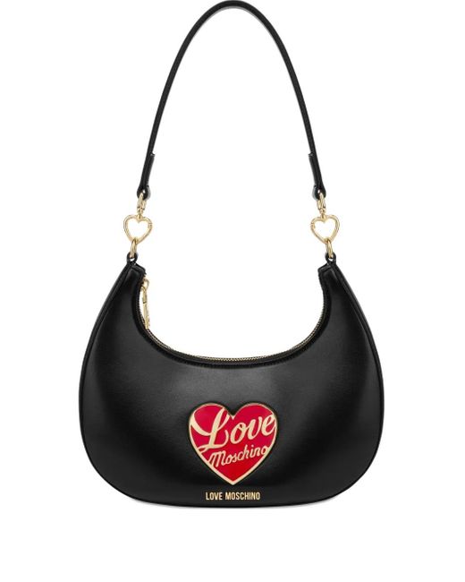 Love Moschino ハートプレート ショルダーバッグ Black
