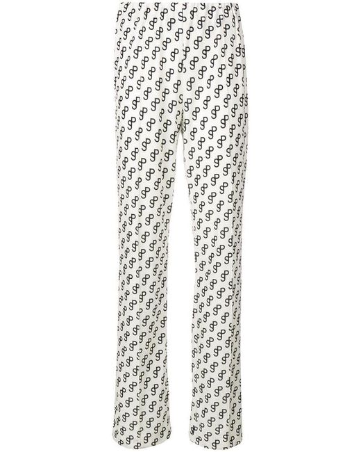 Saks Potts Cotton Logo Print Trousers in White | Lyst Canada