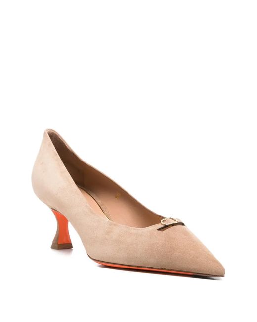 Santoni Pink Buckle Pumps