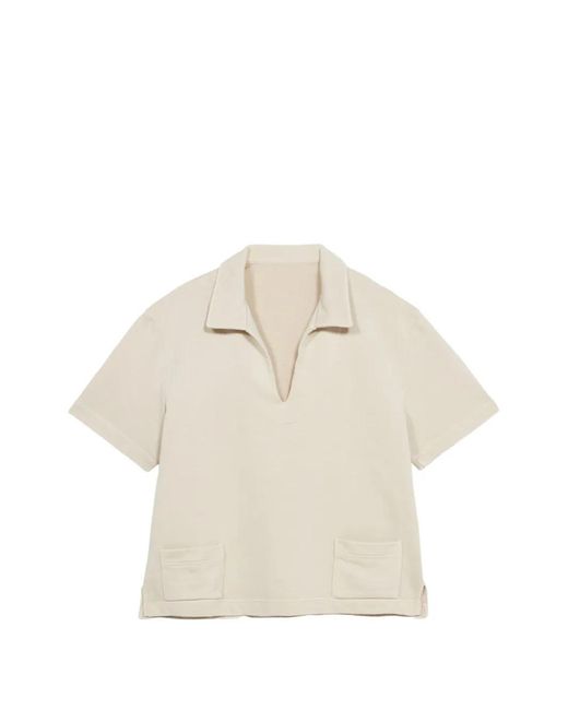 Fortela White Grand V-Neck Pocket T-Shirt for men