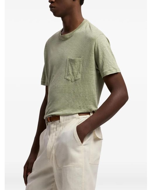 Ralph Lauren Green T-Shirt À Col Ras Du Cou Et Poche for men
