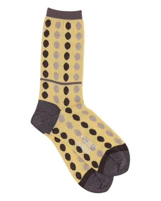 Antipast Metallic Polka Dot-Pattern Socks