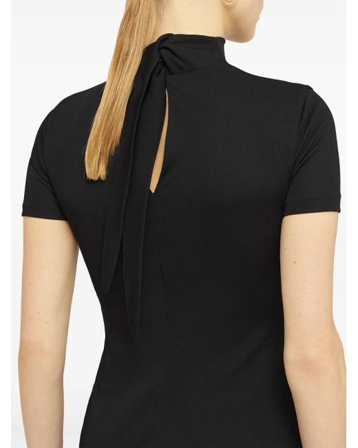 Jil Sander Black Layered-Design Midi Dress