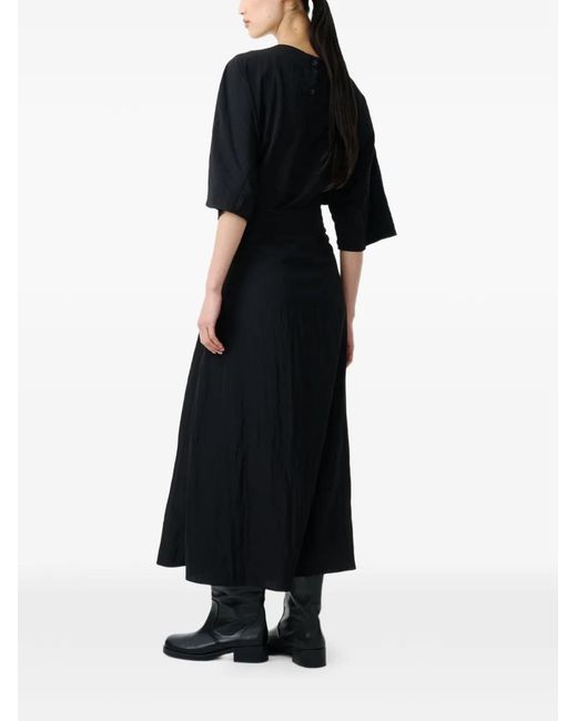 Studio Nicholson Black Messina A-Line Tie Waist Skirt