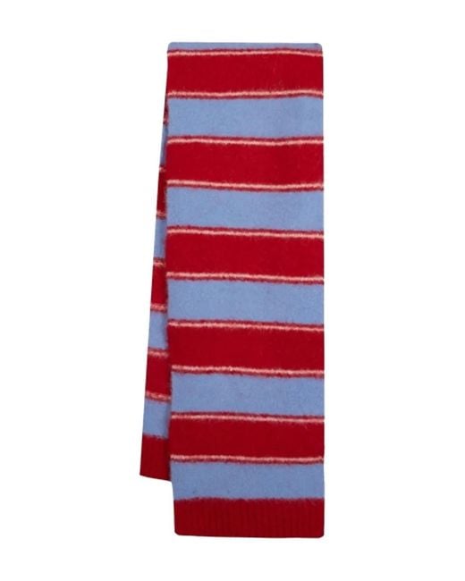 Samsøe & Samsøe Red Sajeanne Striped Scarf