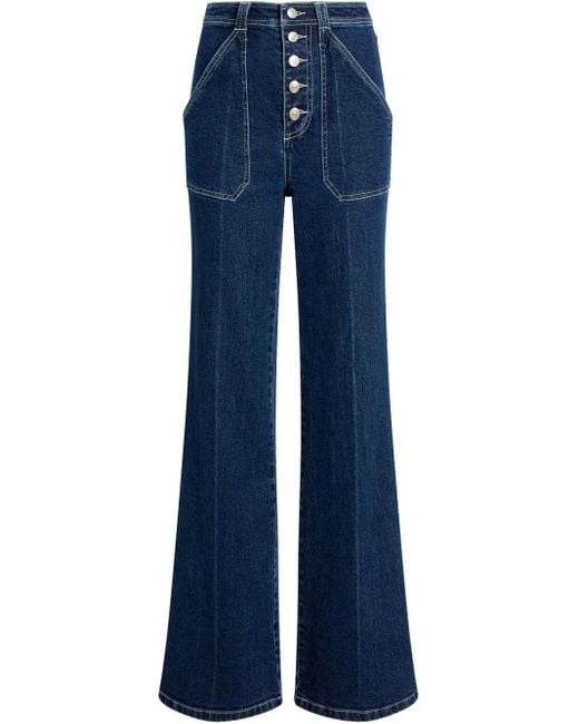 Cinq À Sept Jeans Met Wijde Pijpen in het Blue